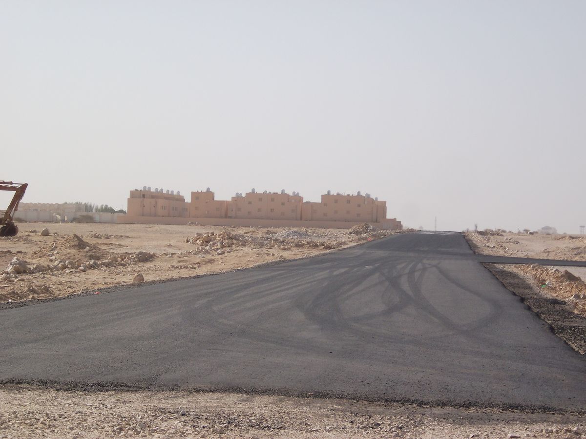 Completed road surface from the AL NOOR project archive